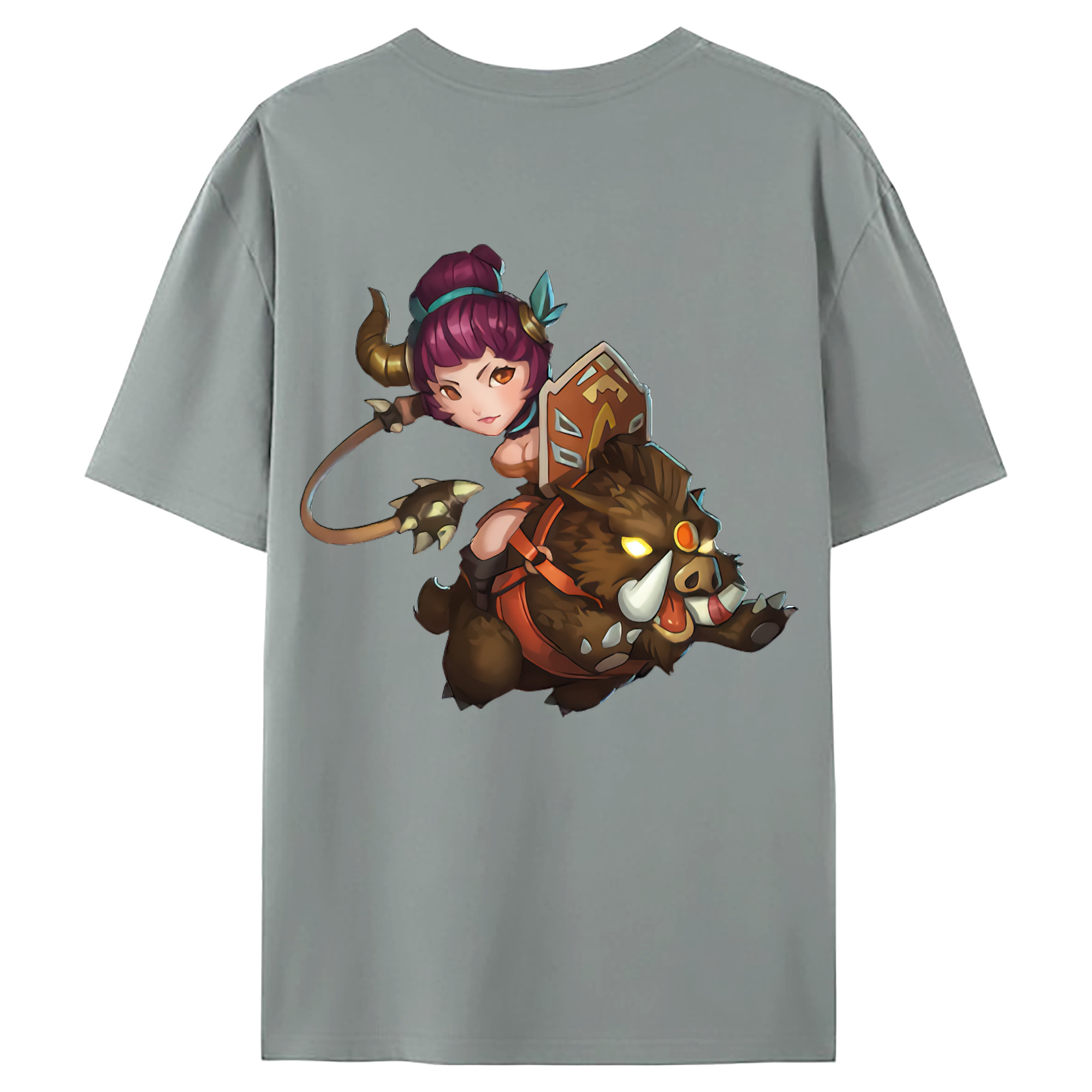 （画像用） リーグ・オブ・レジェンド League of Legends LOL 綿100％ メンズ半袖Tシャツ（バックプリント） 通気性